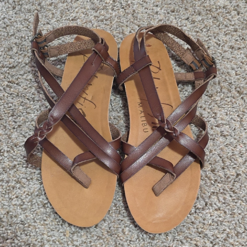 Malibu Brown Strappy Sandals